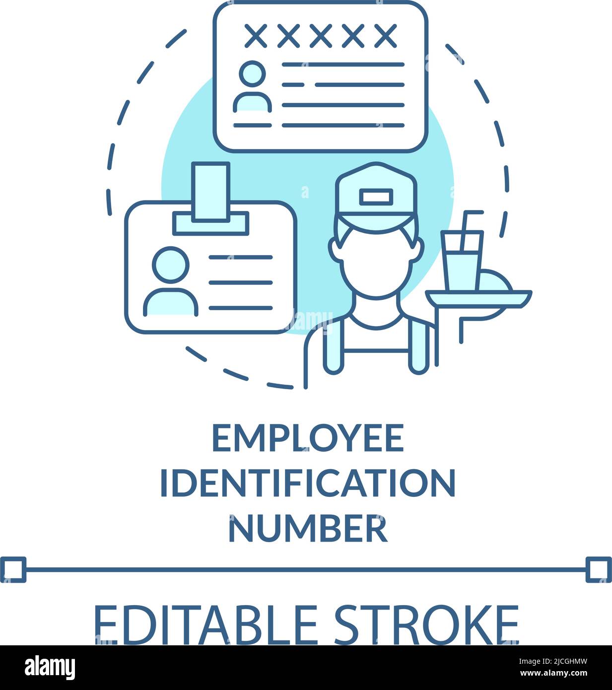 Employee identification number turquoise concept icon Stock Vector Image & Art Alamy