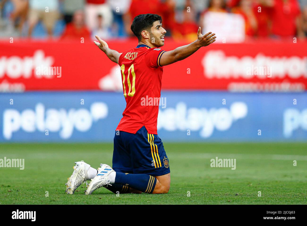 Malaga, Spain, June 12, 2022, Marco Asensio of Spain during the UEFA