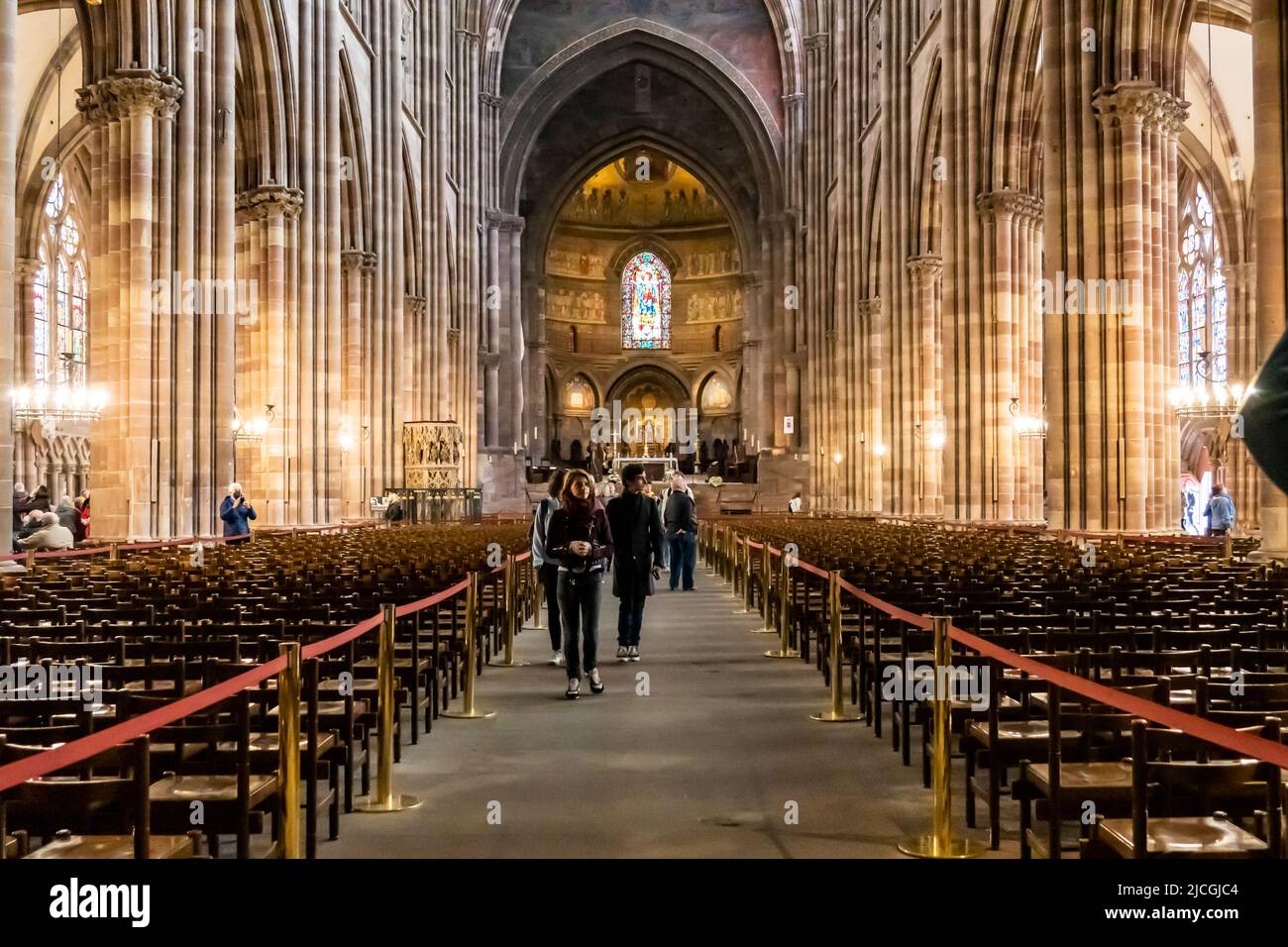 Cathedral Notre Dame de Strasbourg in France Stock Photo