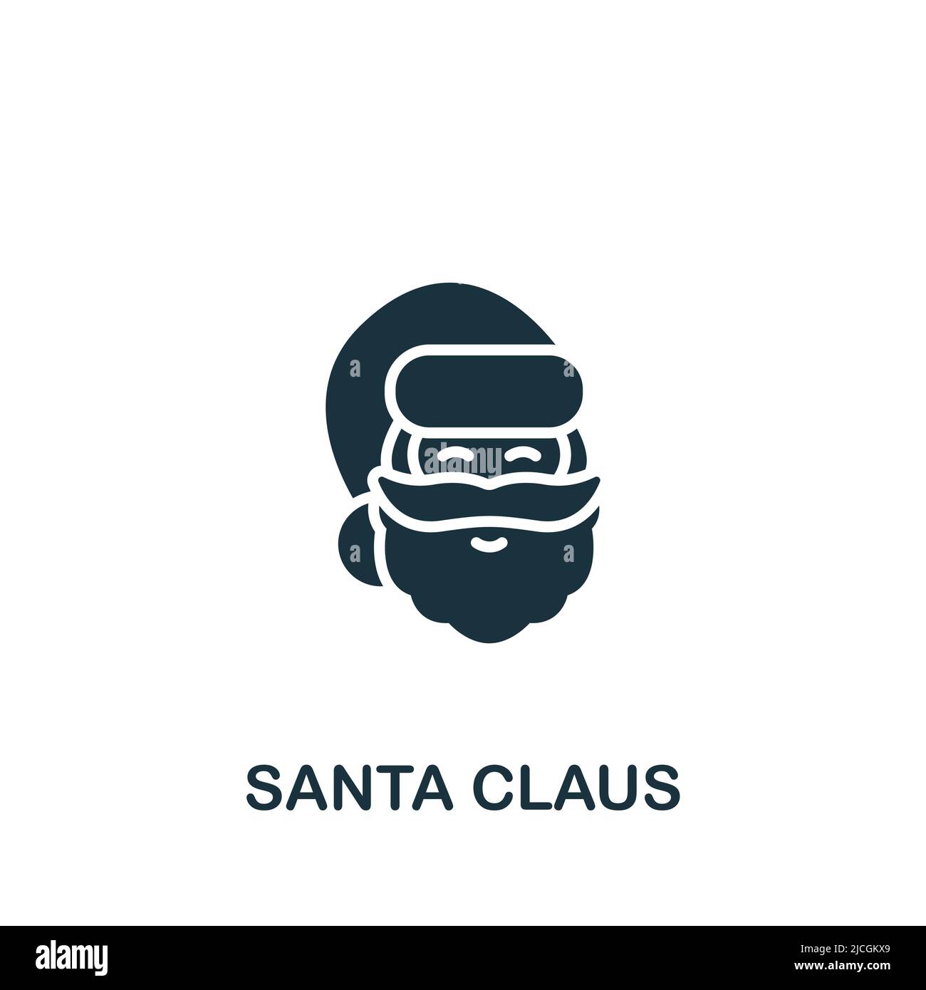 Santa Claus icon. Monochrome simple icon for templates, web design and ...