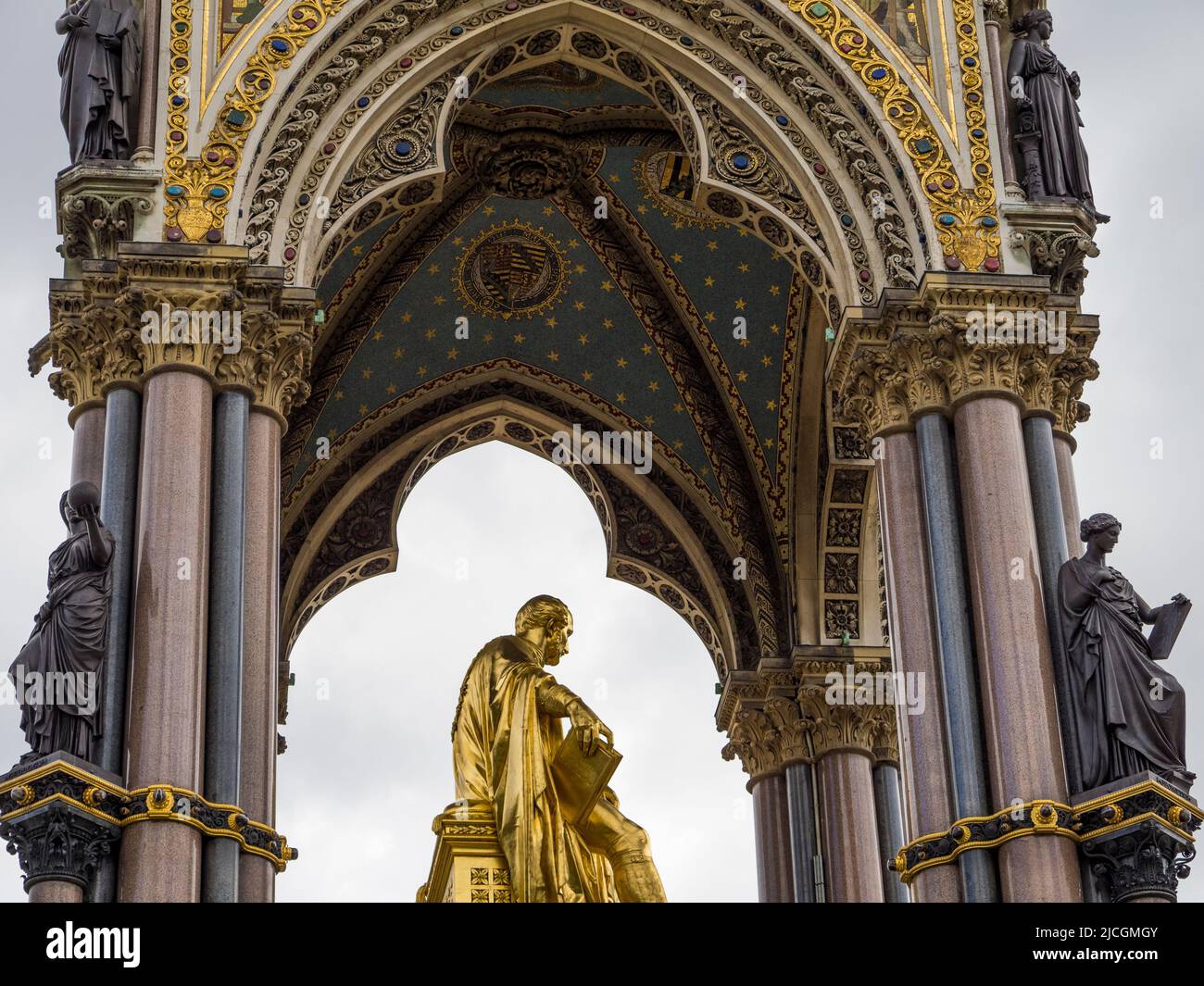 The Albert Memorial, Kensington Gardens, London, England, UK, GB Stock