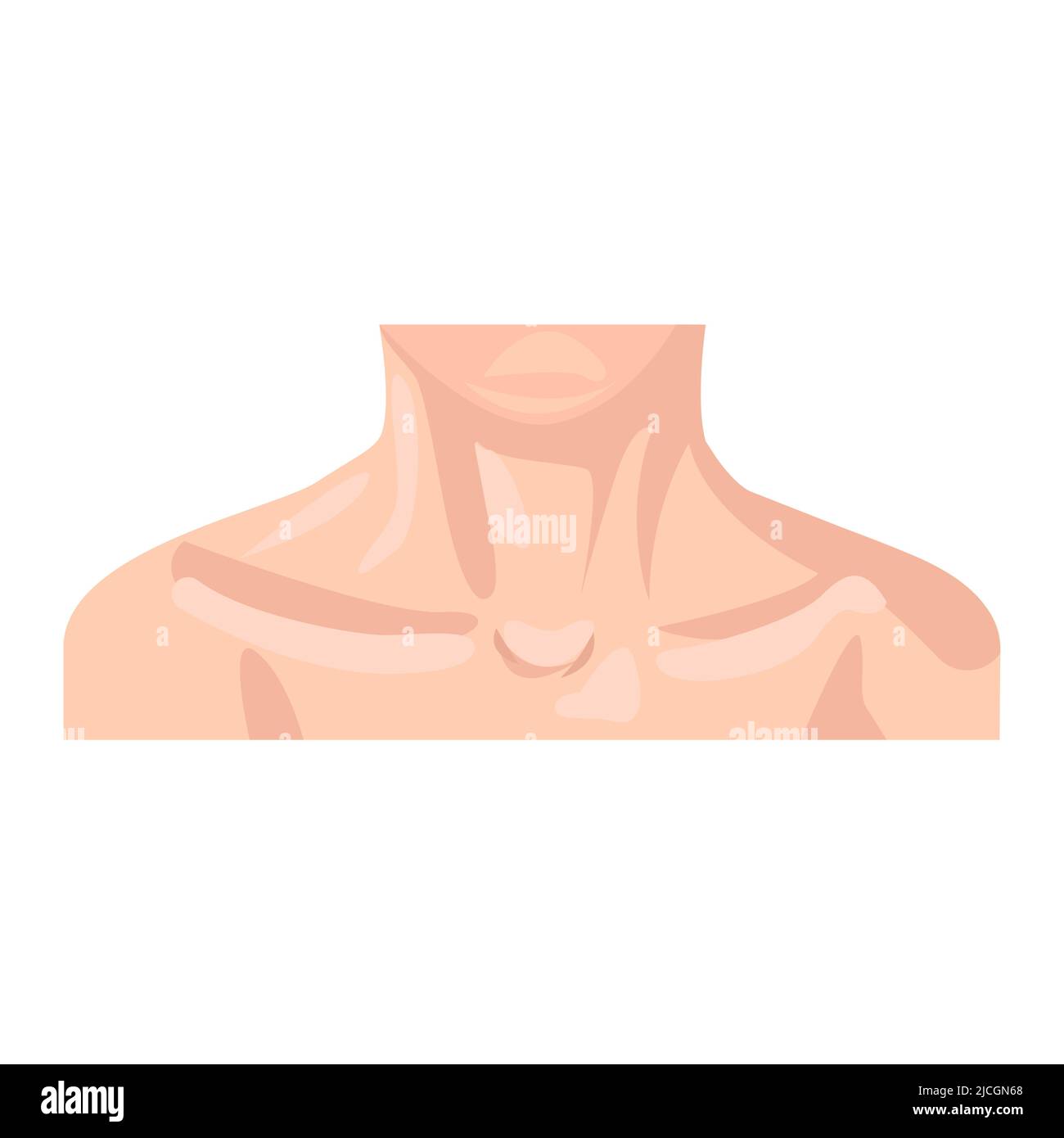 Neckline flat icon. Colored vector element from body parts collection ...