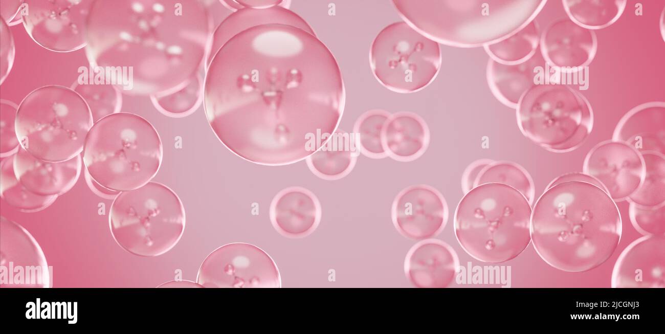 Abstract Modern Skin Care Collagen Serum Background Wallpaper 3D Stock Photo