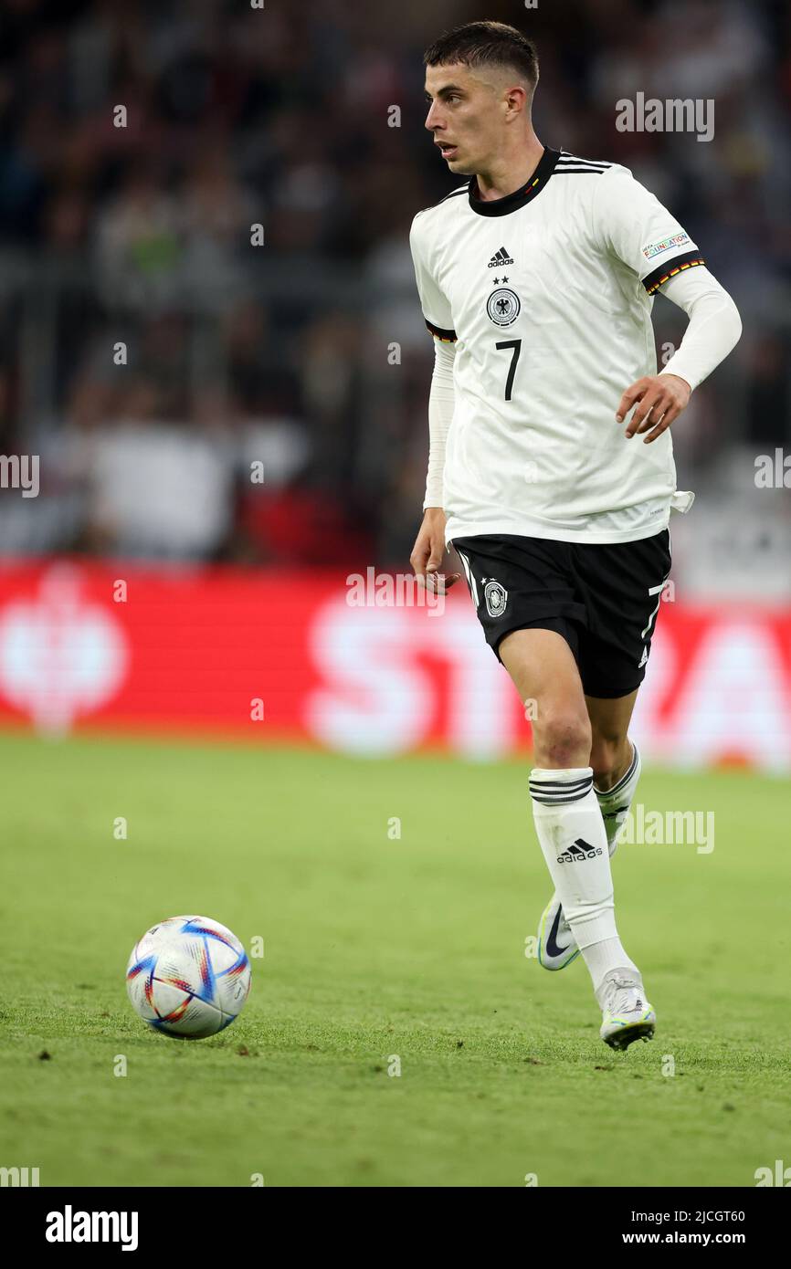 Kai Havertz of germany  MUNICH, GERMANY - JUNE 07:  UEFA Nations League League A Group 3 match between Germany and England at Allianz Arena on June 07, 2022 in Munich, Germany. Nations League Deutschland England  © diebilderwelt / Alamy Stock Stock Photo
