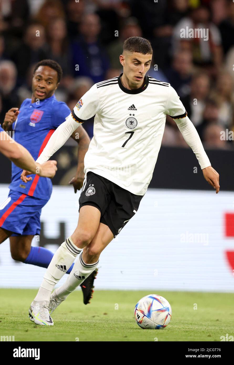 Kai Havertz of germany  MUNICH, GERMANY - JUNE 07:  UEFA Nations League League A Group 3 match between Germany and England at Allianz Arena on June 07, 2022 in Munich, Germany. Nations League Deutschland England  © diebilderwelt / Alamy Stock Stock Photo