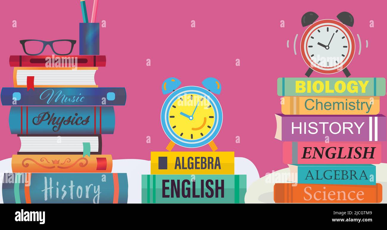 Stack Of Science Textbooks