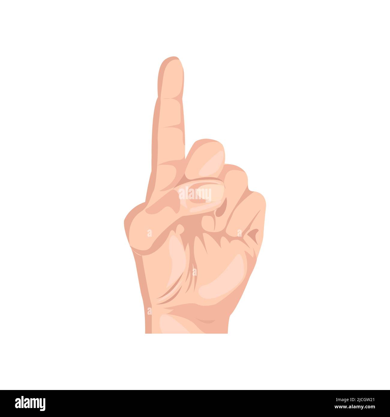 Index finger flat icon. Colored filled vector element from body parts ...