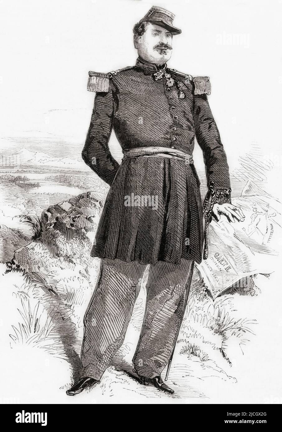 Élie Frédéric Forey, 1804 – 1872.  Marshal of France.  From L'Univers Illustre, published Paris, 1859 Stock Photo