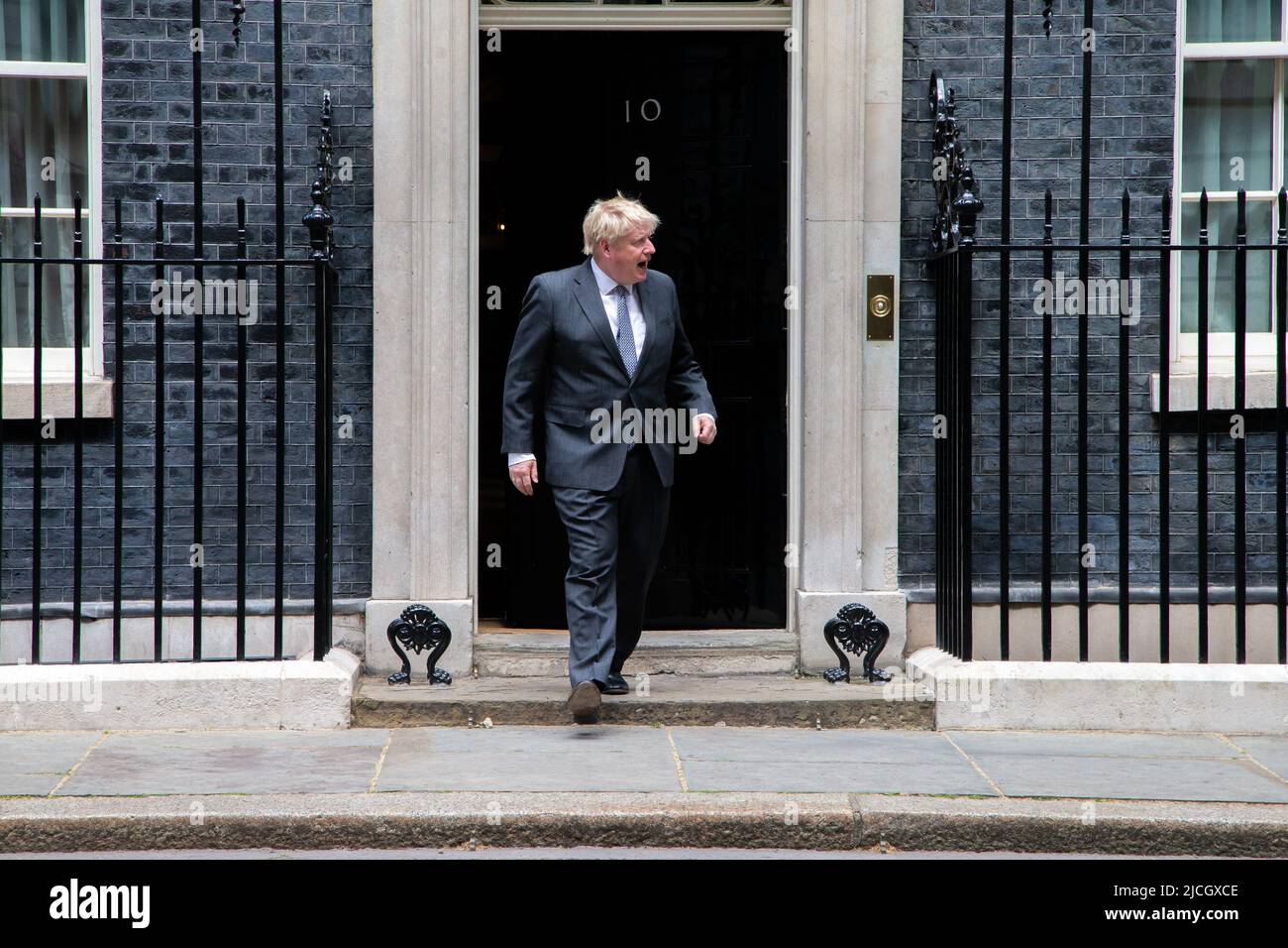 London, England, UK. 13th June, 2022. UK Prime Minister BORIS JOHNSON welcomes Prime Minister of Portugal Antonio Costa to 10 Downing Street. (Credit Image: © Tayfun Salci/ZUMA Press Wire) Stock Photo