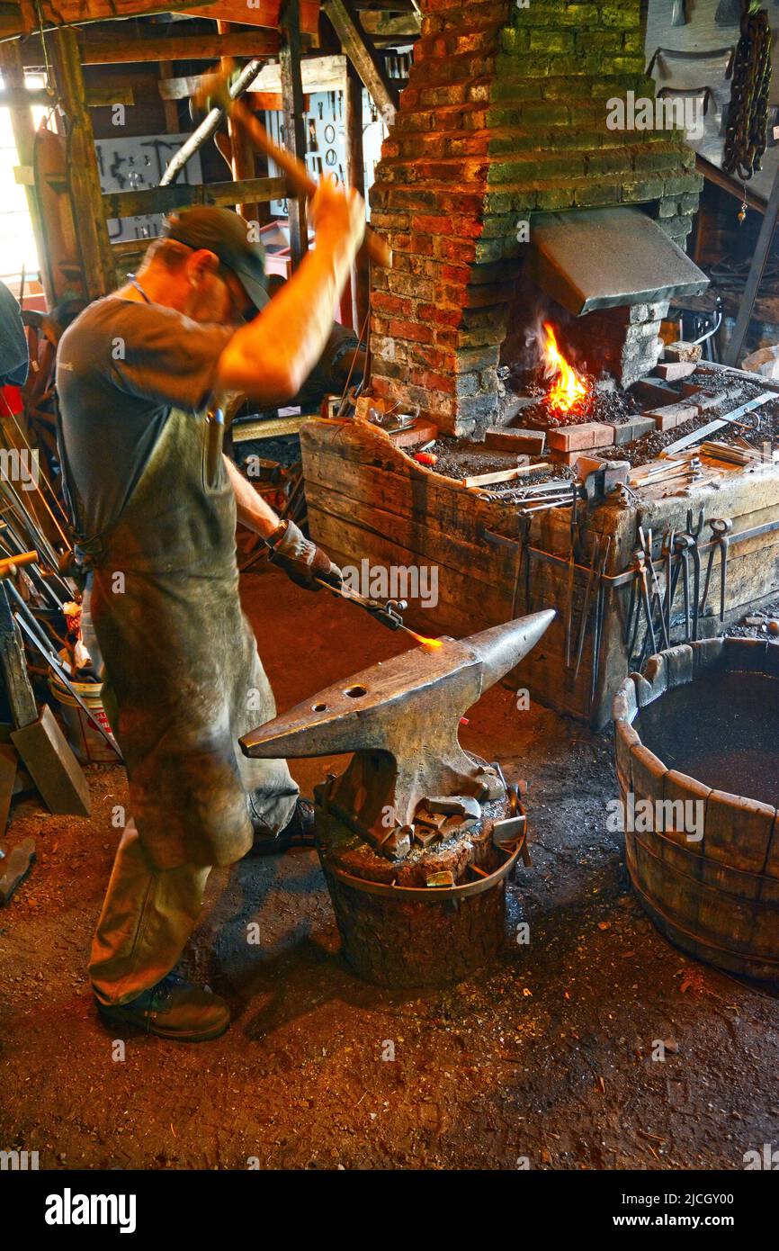 Blacksmith, Traditional occupation, Stock Photo
