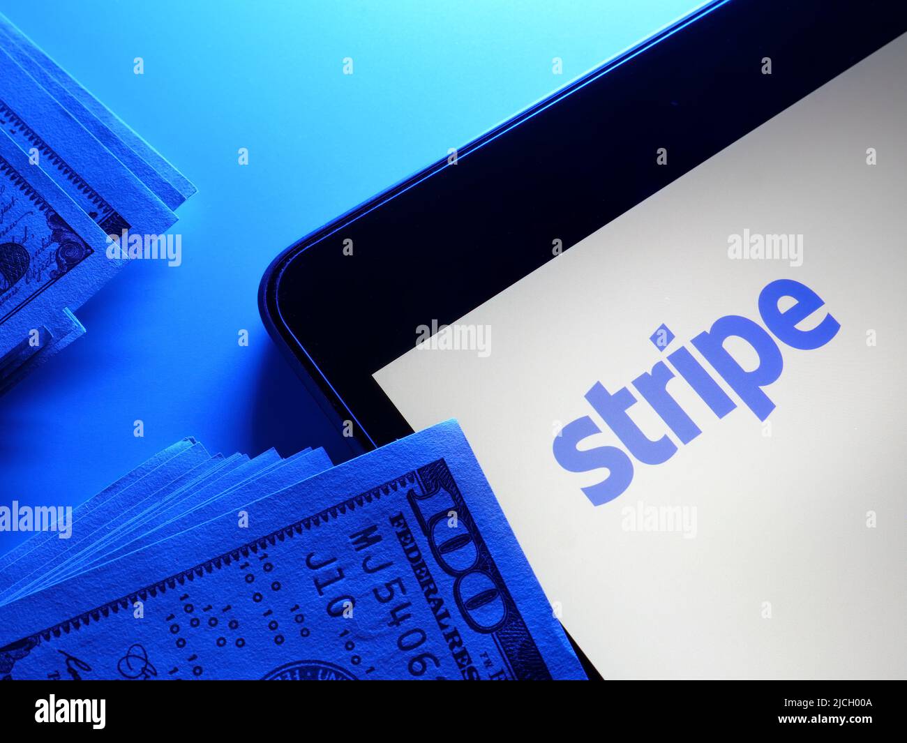 KYIV, UKRAINE - May 04, 2022. Logo of Stripe Payment Processing Platform. Stock Photo