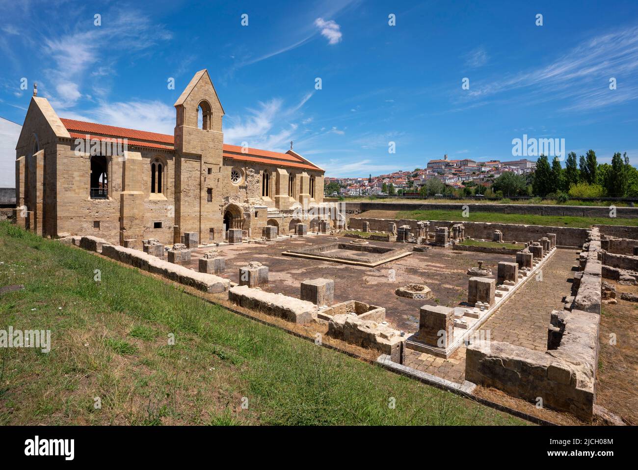 Santa Clara-a-Velha monastery in Coimbra, Portugal, Europe Stock Photo
