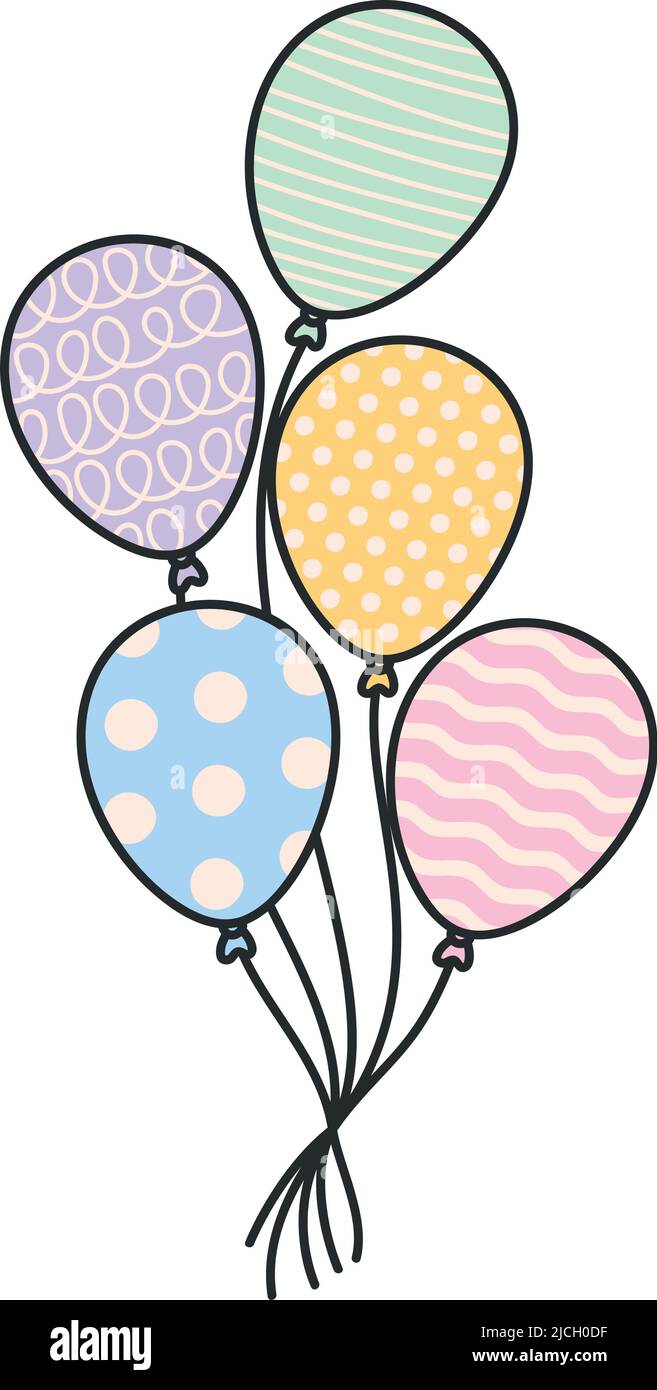colored balloons design Stock Vector Image & Art - Alamy
