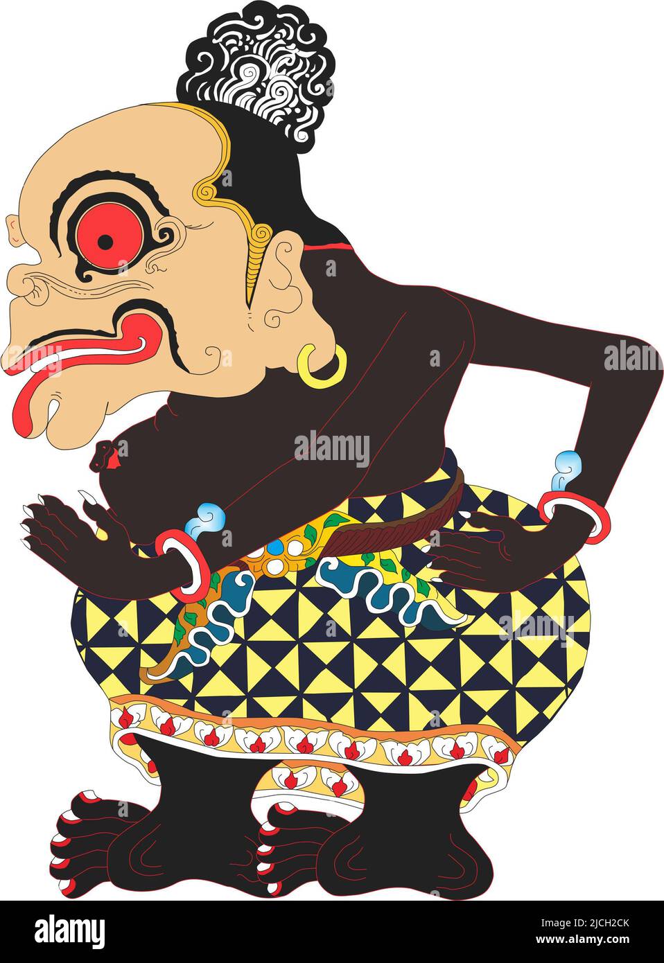 Shadow Puppet (Wayang Kulit) of Aswatama, from the set Kyai