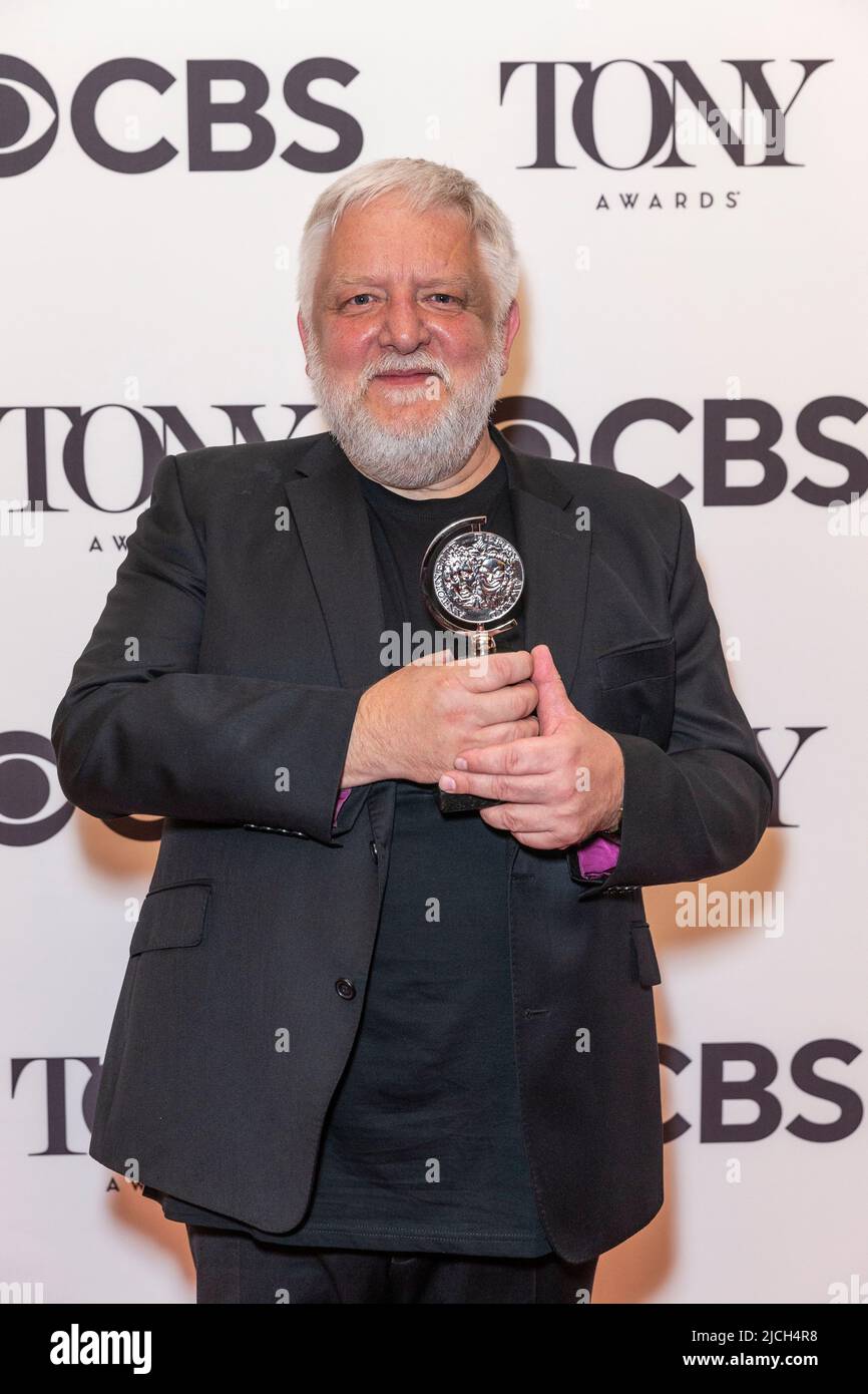 New York, NY - June 12, 2022: Simon Russell Beale poses in the press room after winning Best Performance by an Actor in a Leading Role in a Play at Radio City Music Hall Stock Photo