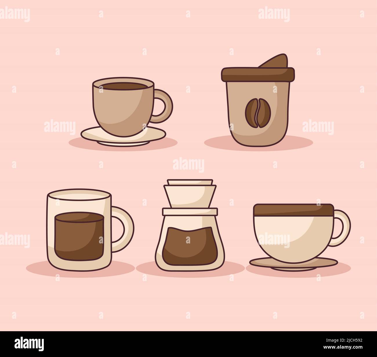 five coffee items Stock Vector Image & Art Alamy