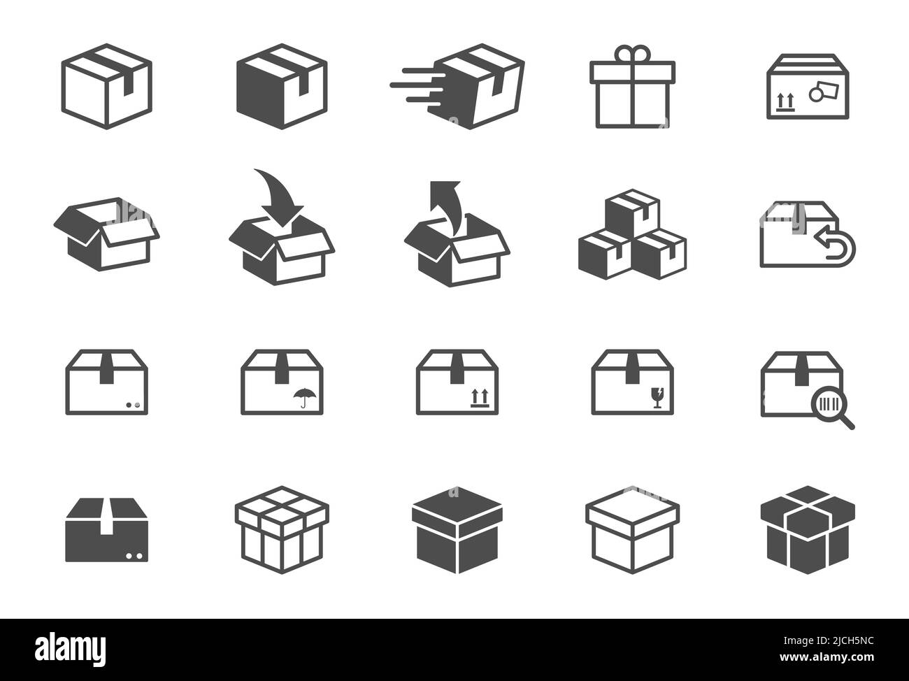 box vector icons isolated on white background Stock Vector Image & Art Alamy