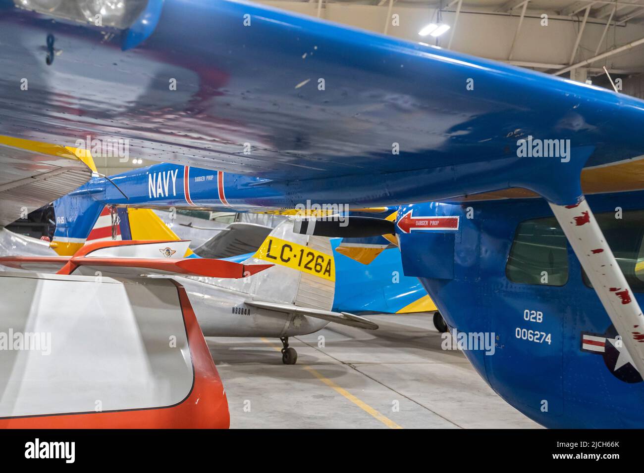 Liberal, Kansas - The Mid-America Air Museum. The museum displays over 100 aircraft Stock Photo