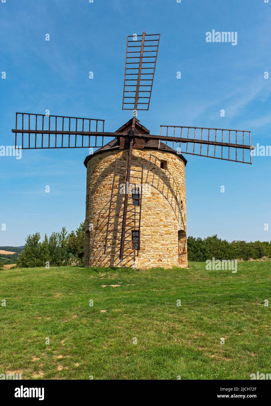 Jalubí Windmill, Czech Republic Stock Photo