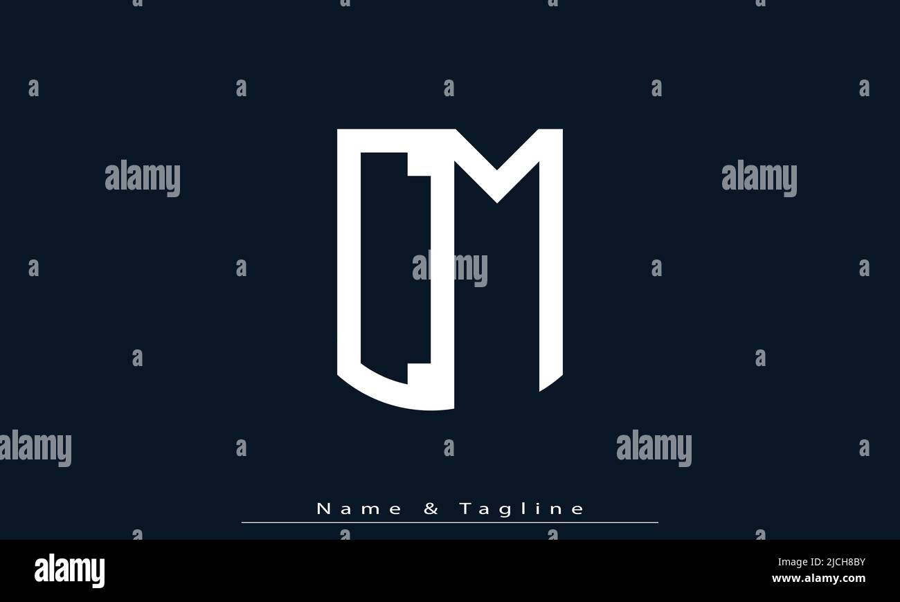 Alphabet letters Initials Monogram logo CM , MC Stock Vector