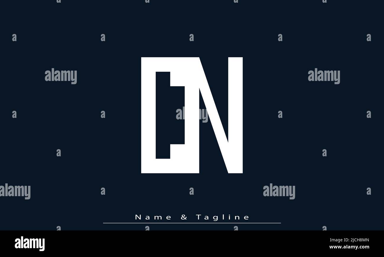 Alphabet letters Initials Monogram logo CN , NC Stock Vector