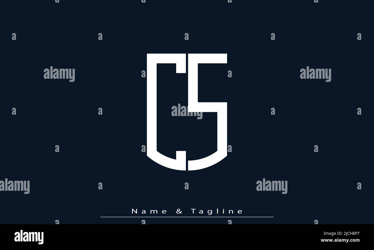 Alphabet letters Initials Monogram logo CS , SC Stock Vector