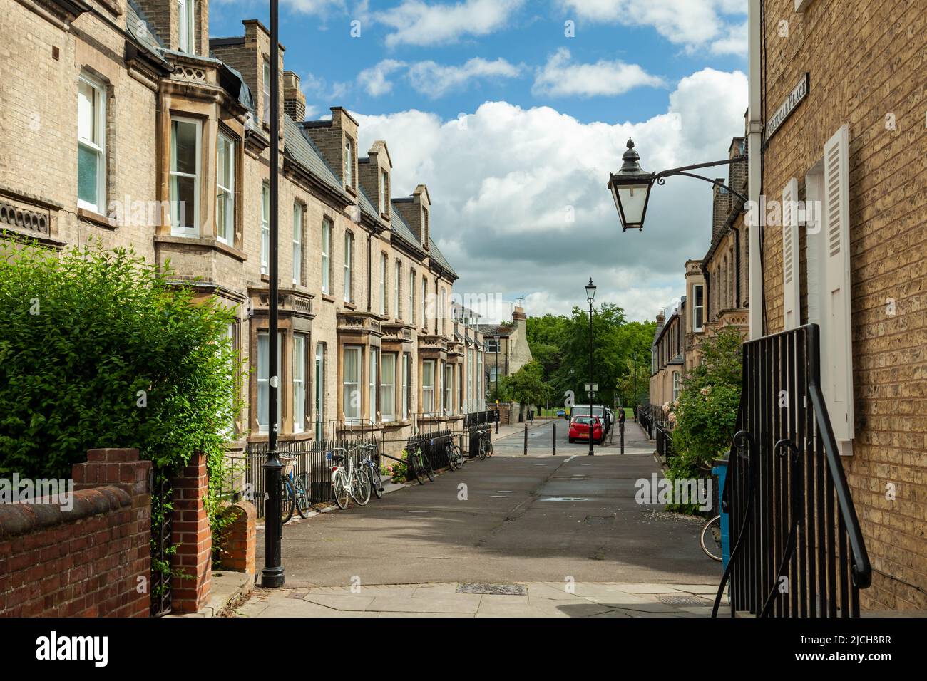 Spring morning on Portugal Place in Cambridge, England Stock Photo Alamy