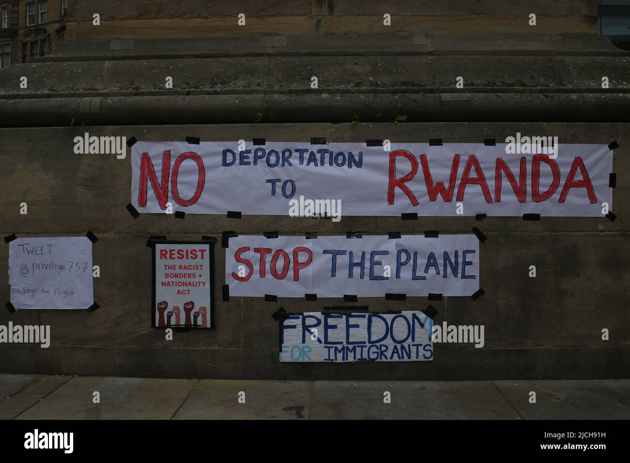 Stop Rwanda Britains rwanda asylum plan hi-res stock photography and images - Alamy