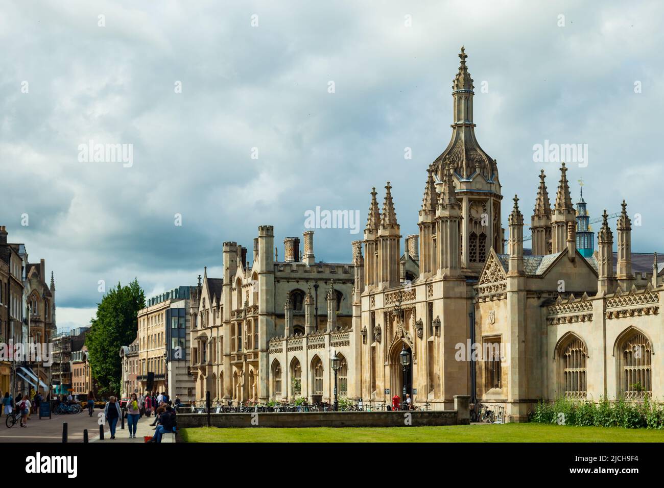 Spring morning at King's College, part of Cambridge University. Cambridge, England. Stock Photo