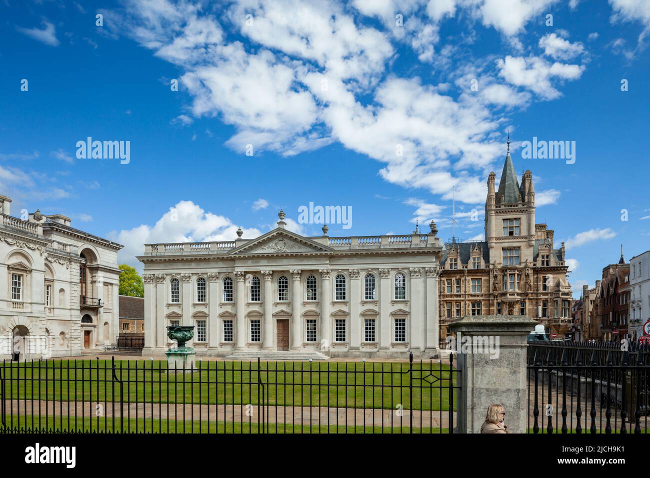 Spring morning at Senate House in Cambridge city centre, England. Stock Photo