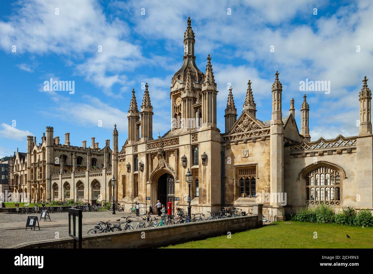 Spring morning at King's College in Cambridge, England. Stock Photo