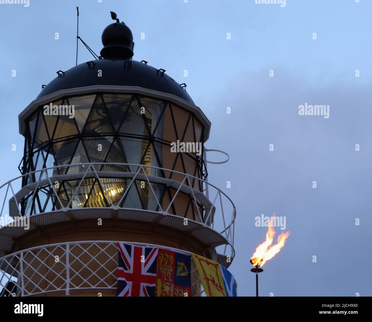 Beacon for platinum jubilee of Queen Elizabeth II, Fraserburgh Stock