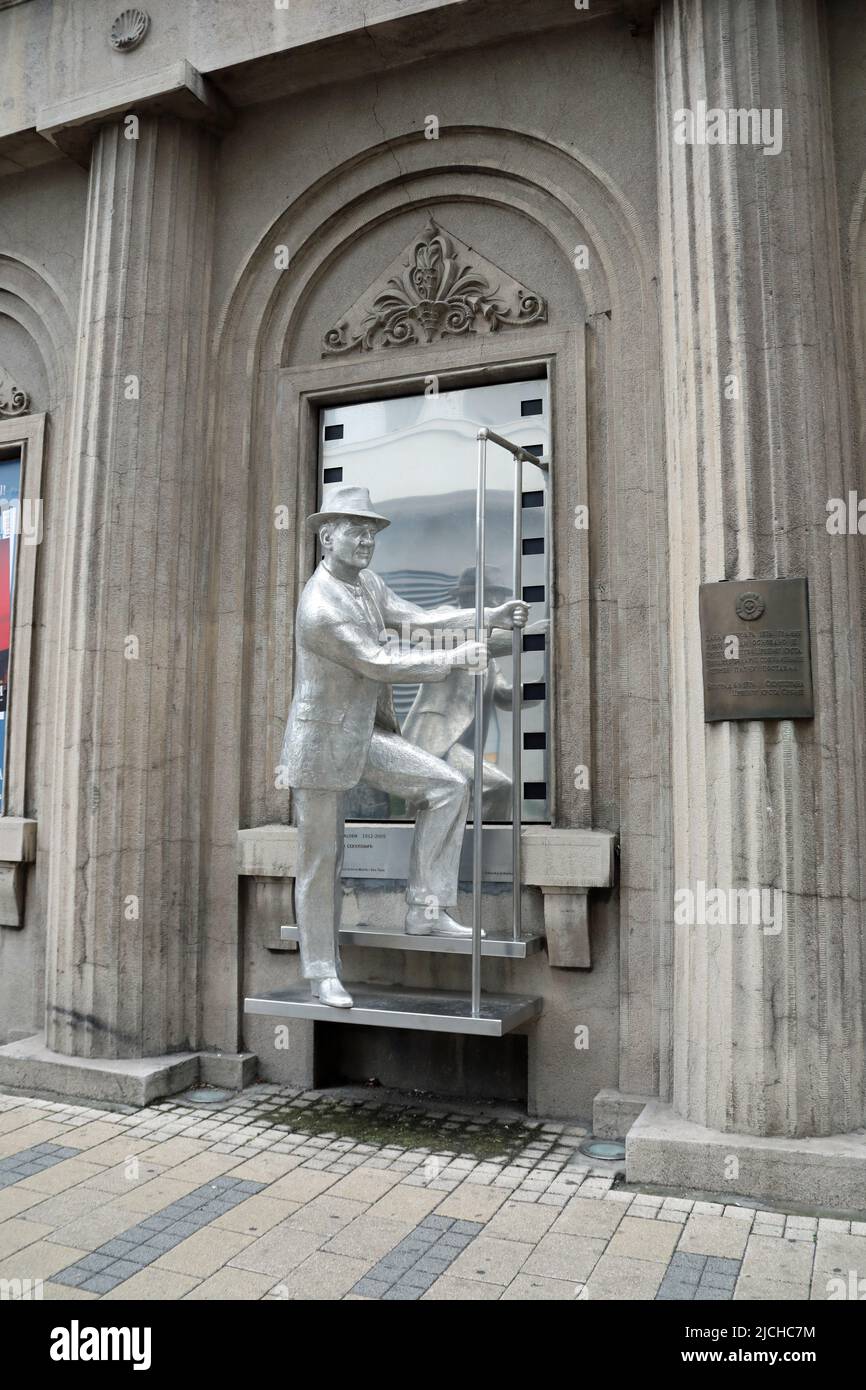 Statue of Karl Malden in Belgrade Stock Photo