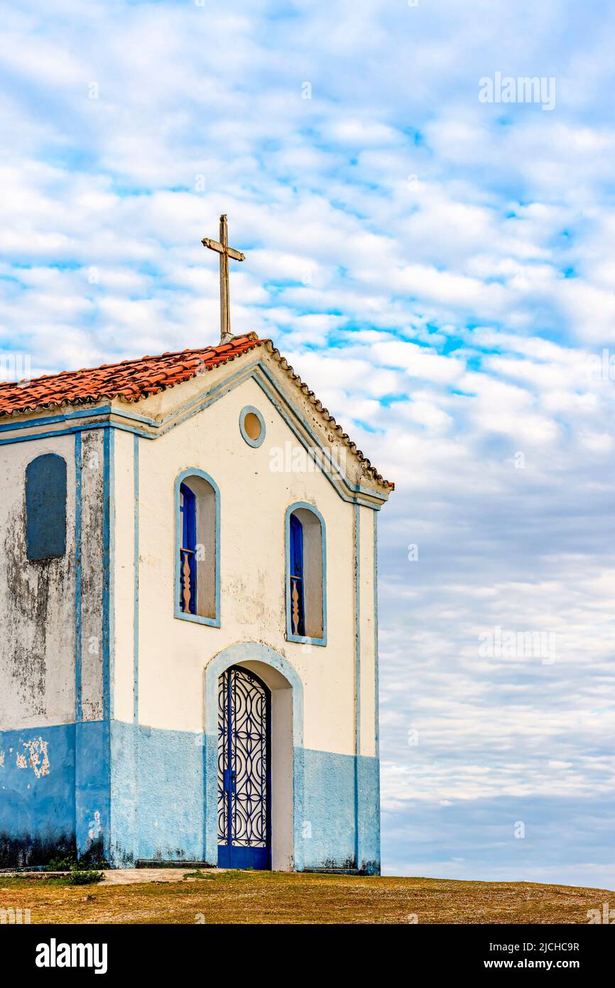 Historic chapel in 17th century colonial style in the city of Sabara in Minas Gerais, Brazil Stock Photo