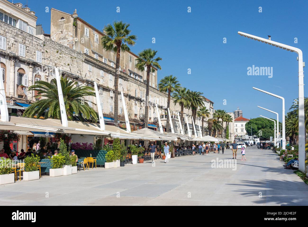 The Riva Waterfront promenade and restaurants, Old Town, Split, Split
