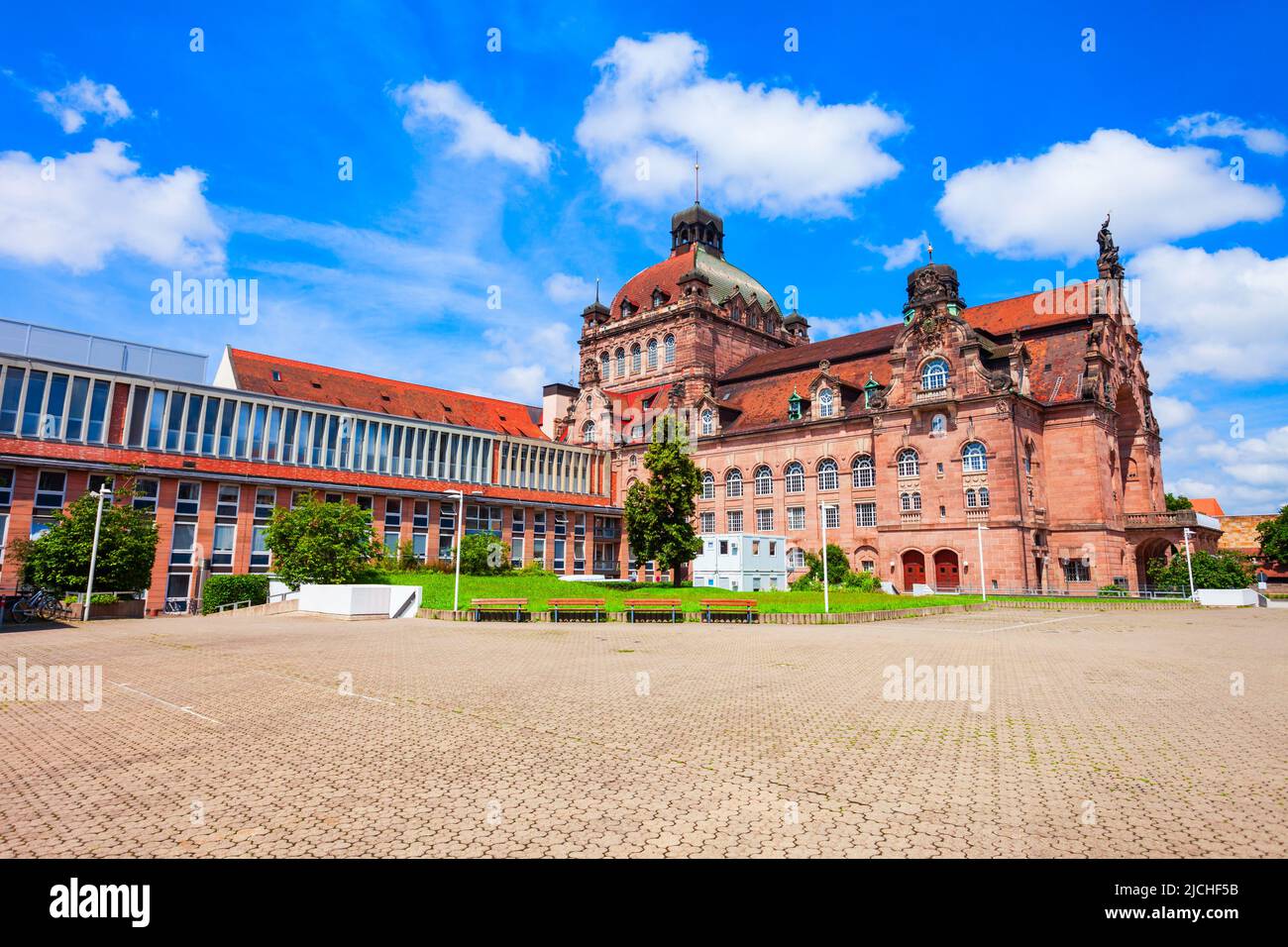 Nuremberg Theatre or Opera House or Staatstheater. Nuremberg is the second largest city of Bavaria state in Germany. Stock Photo