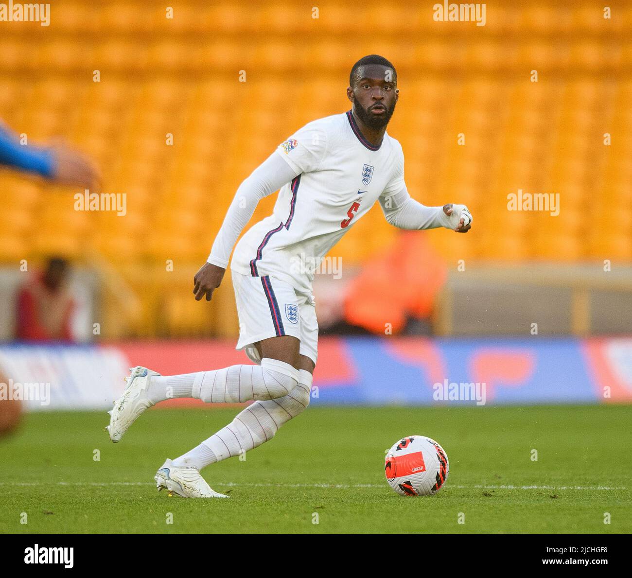 11 Jun 2022 - England v Italy - UEFA Nations League - Group 3 - Molineux Stadium  England's Fikayo Tomori during the match against Italy. Picture Credit : © Mark Pain / Alamy Live News Stock Photo