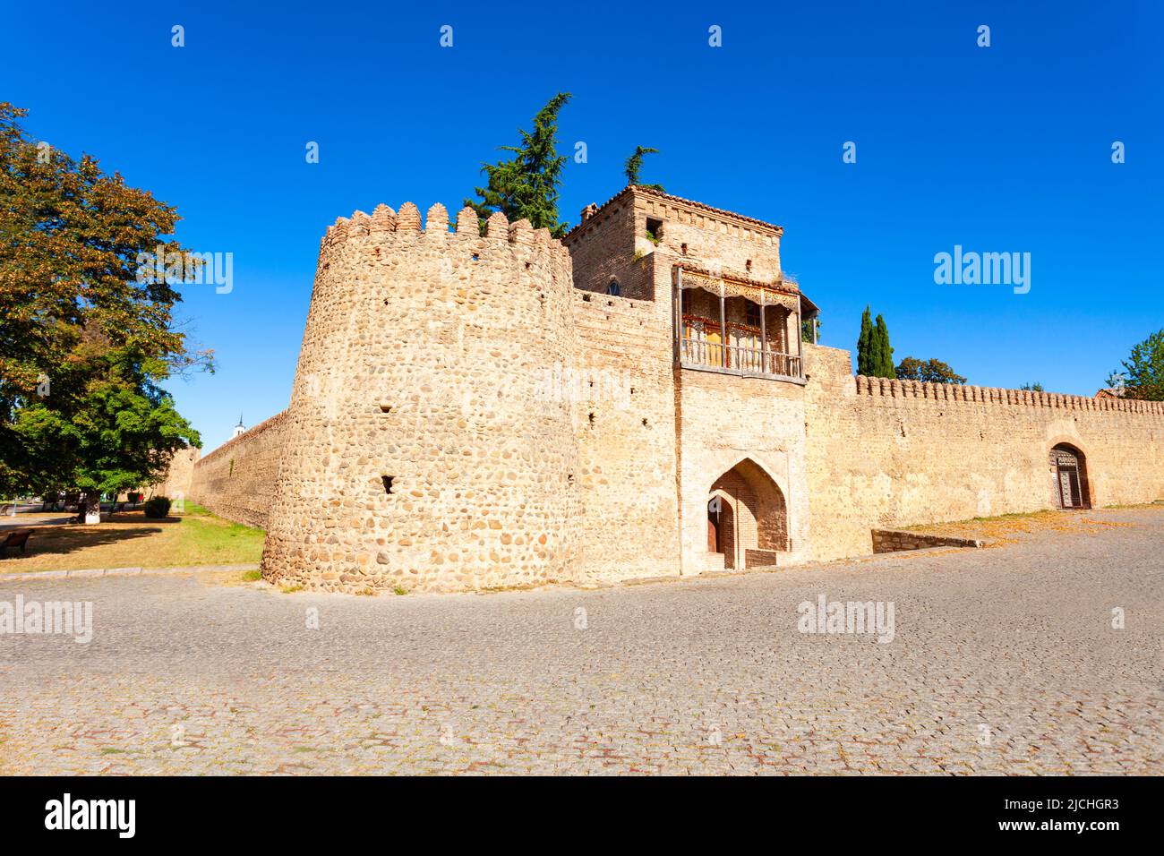 Batonis Tsikhe Fortress in Telavi. Telavi is the main city of Kakheti province in Georgia. Stock Photo
