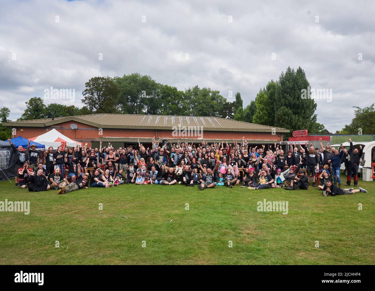 The Fans and crew at Beermageddon Heavy Metal Festival, Stoke Prior