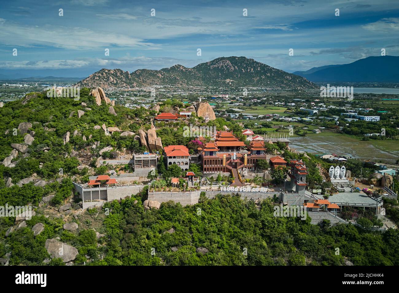 May 29, 2022: scenery of Trung Son Ancient Temple in Ninh Hai district, Ninh Thuan province, Vietnam Stock Photo