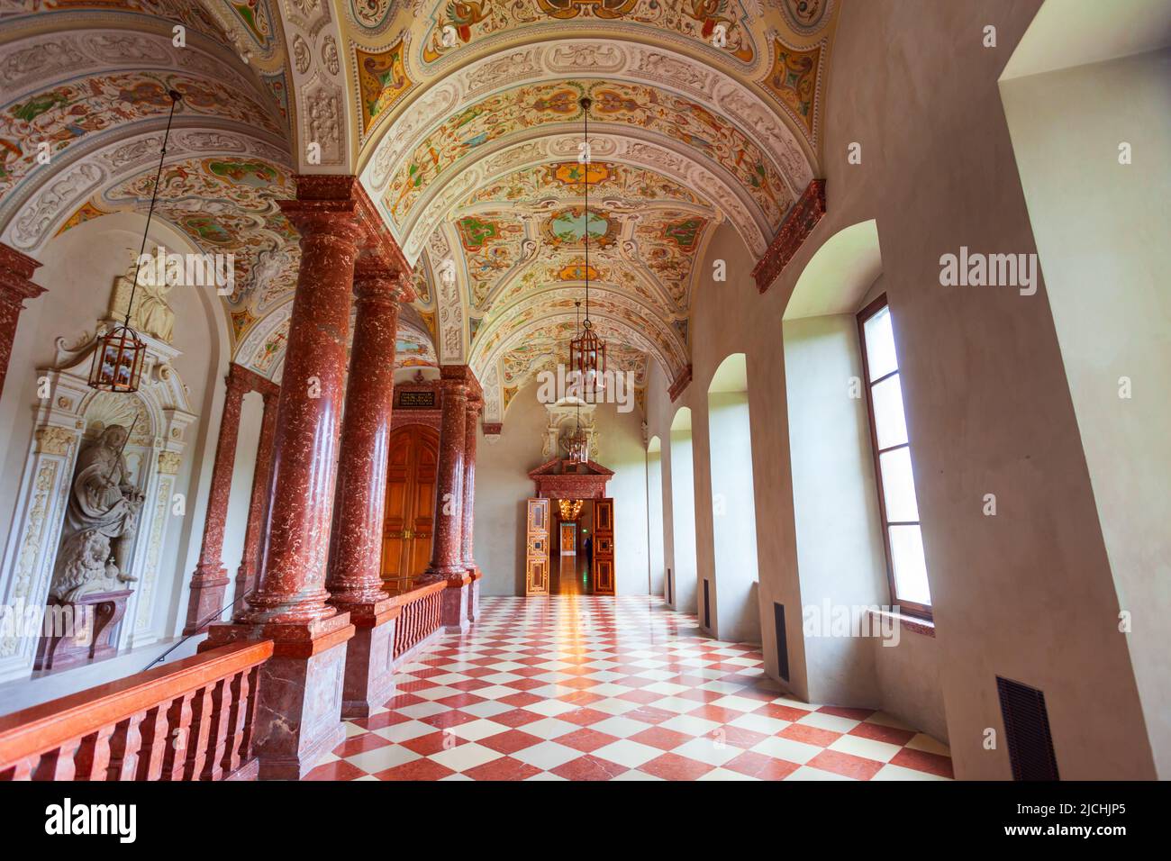 Munich, Germany - July 07, 2021: Munich Residence Museum interior. Munchen Residenz is the former royal palace in Munich, Germany. Stock Photo