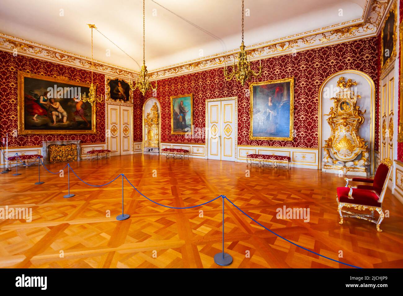 Munich, Germany - July 07, 2021: Munich Residence Museum interior. Munchen Residenz is the former royal palace in Munich, Germany. Stock Photo