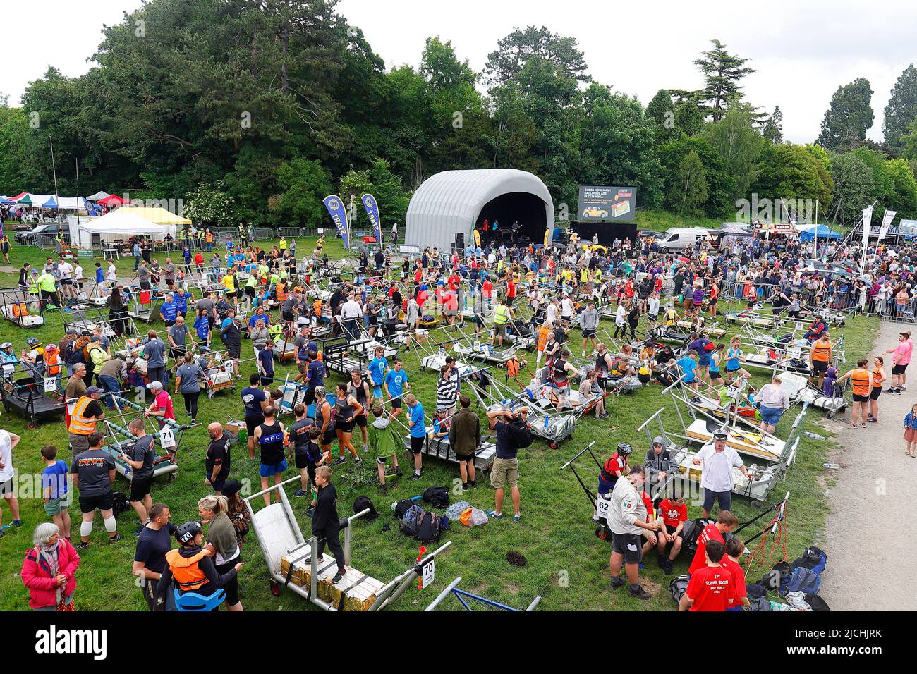 Great Knaresborough Bed Race 2022 Stock Photo Alamy