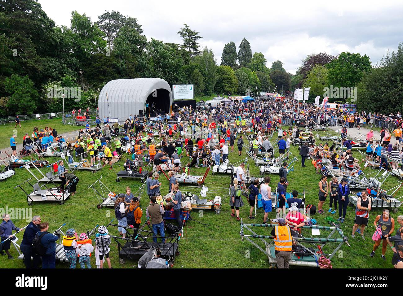 Great Knaresborough Bed Race 2022 Stock Photo Alamy
