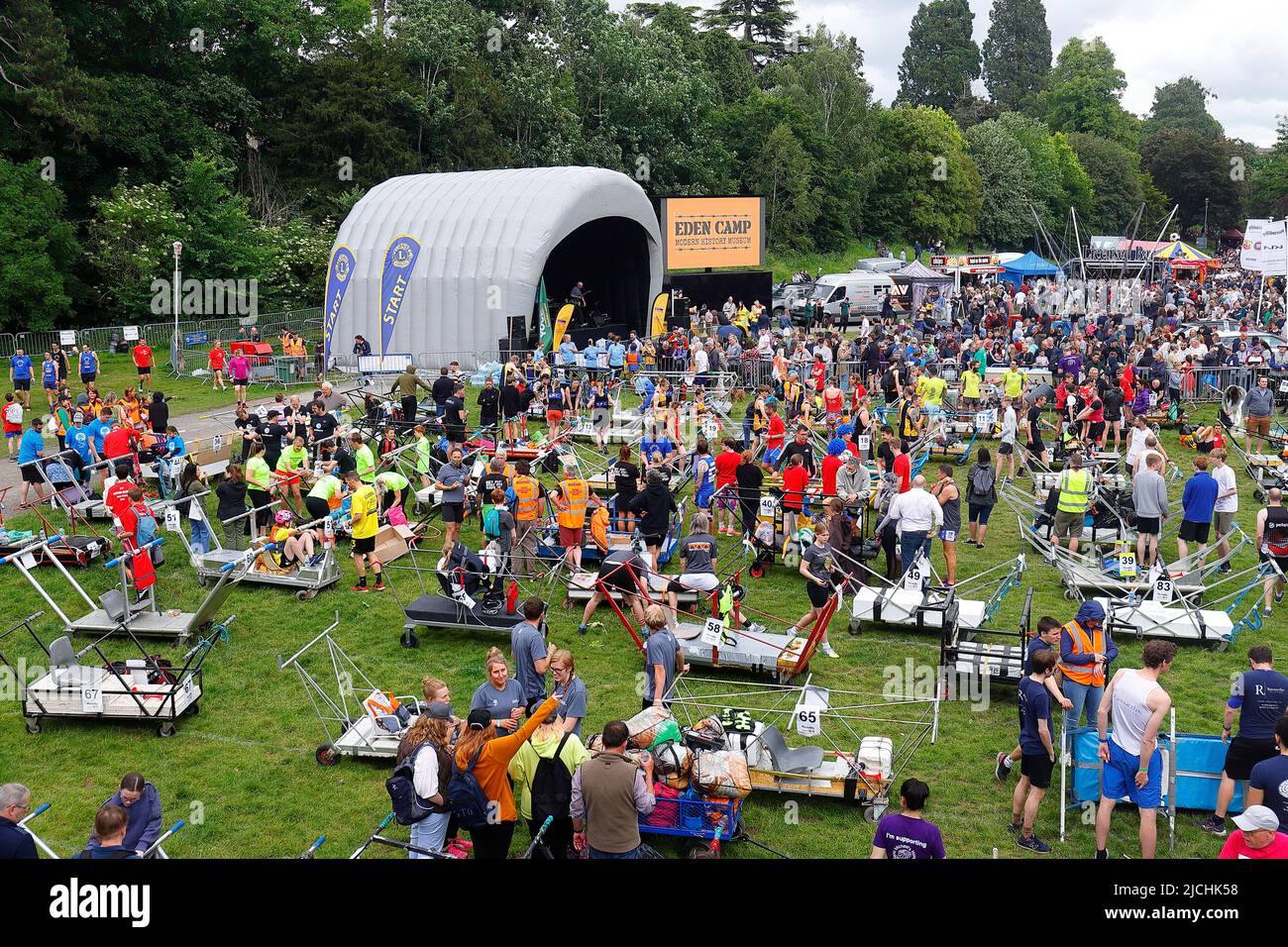 Great Knaresborough Bed Race 2022 Stock Photo Alamy