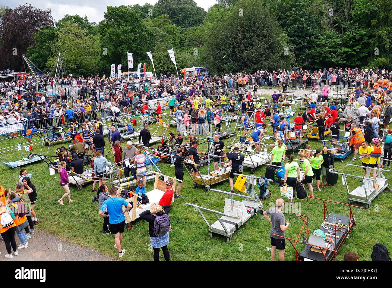 Great Knaresborough Bed Race 2022 Stock Photo Alamy
