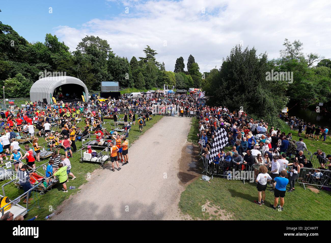 Great Knaresborough Bed Race 2022 Stock Photo Alamy