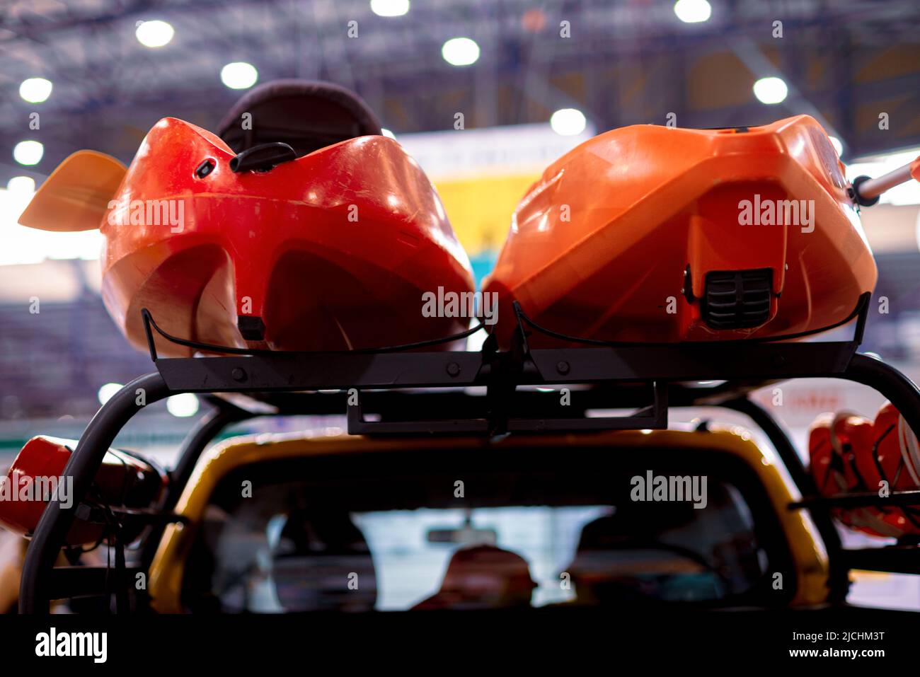 Kayaks on car hires stock photography and images Alamy