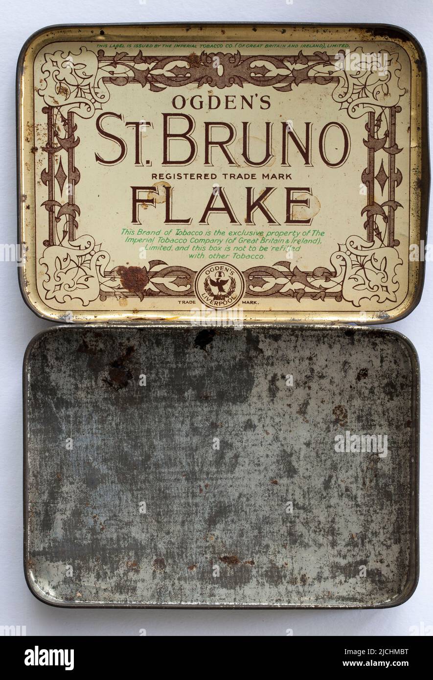 Ogdens St Bruno Flake Tobacco Tin Stock Photo