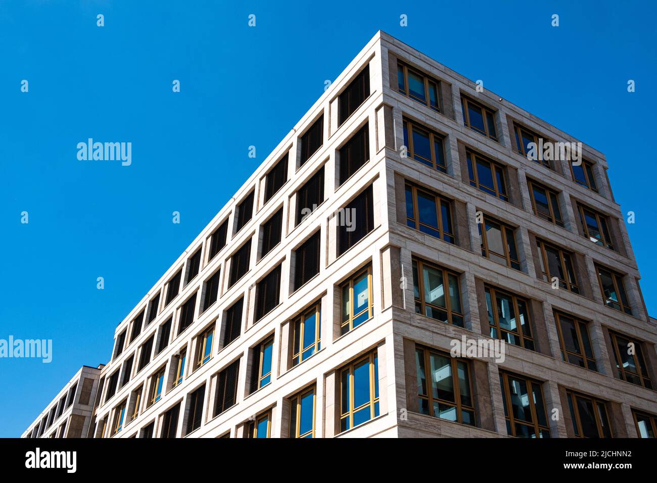 Modern office building facade, real estate exterior Stock Photo